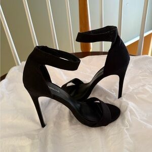 Call It Spring Black Ankle Strap Heels